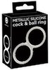 Metallic Silicone cock and ball ring