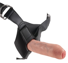 7'' Uncut Cock with Strap-On Harness