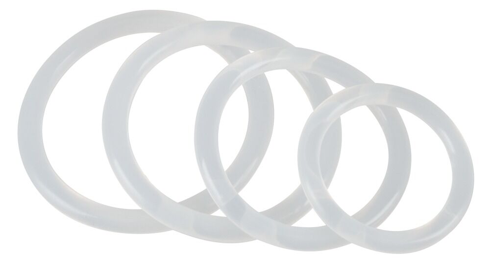 Clear Cock Rings 4 st