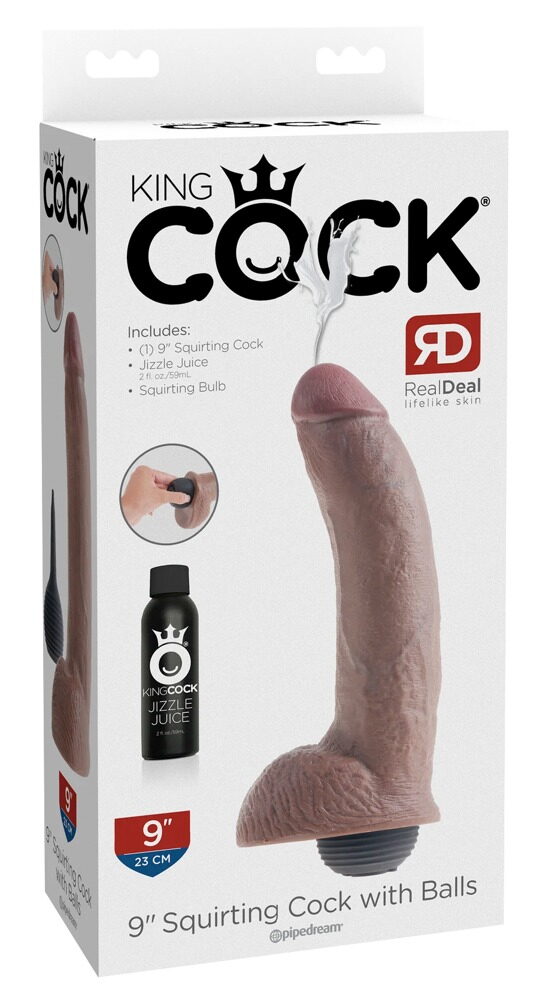 9" Squirting Cock with Balls