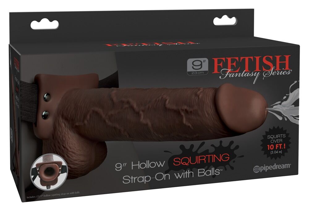 9'' Hollow Squirting Strap-on