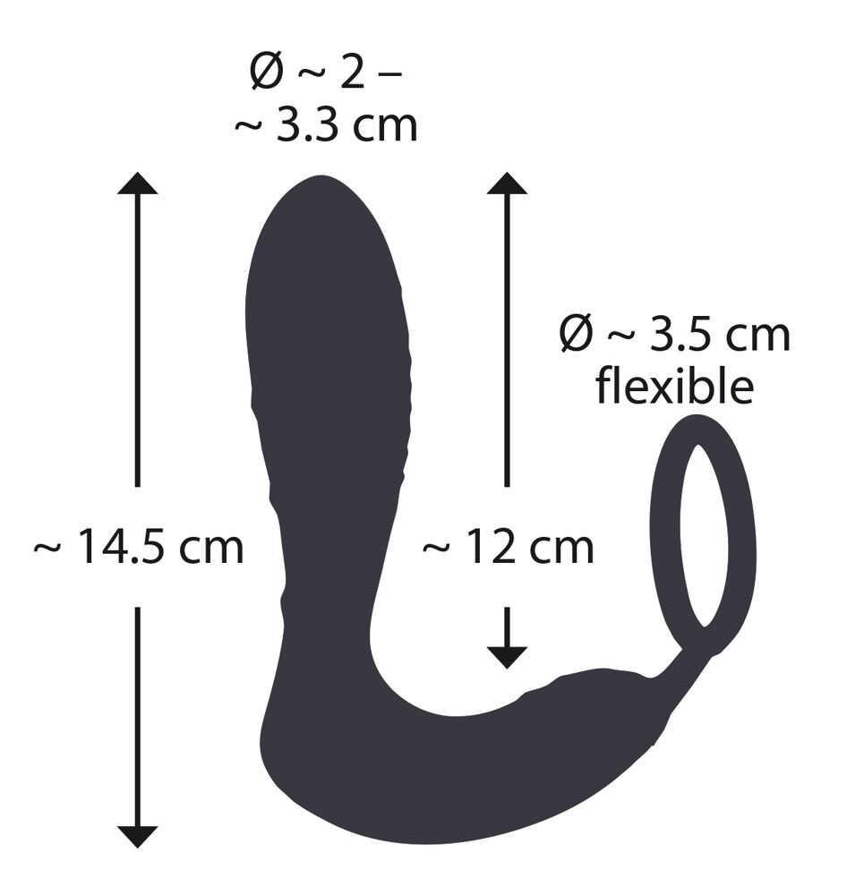 Vibrerande RC Prostata Plug med penisring